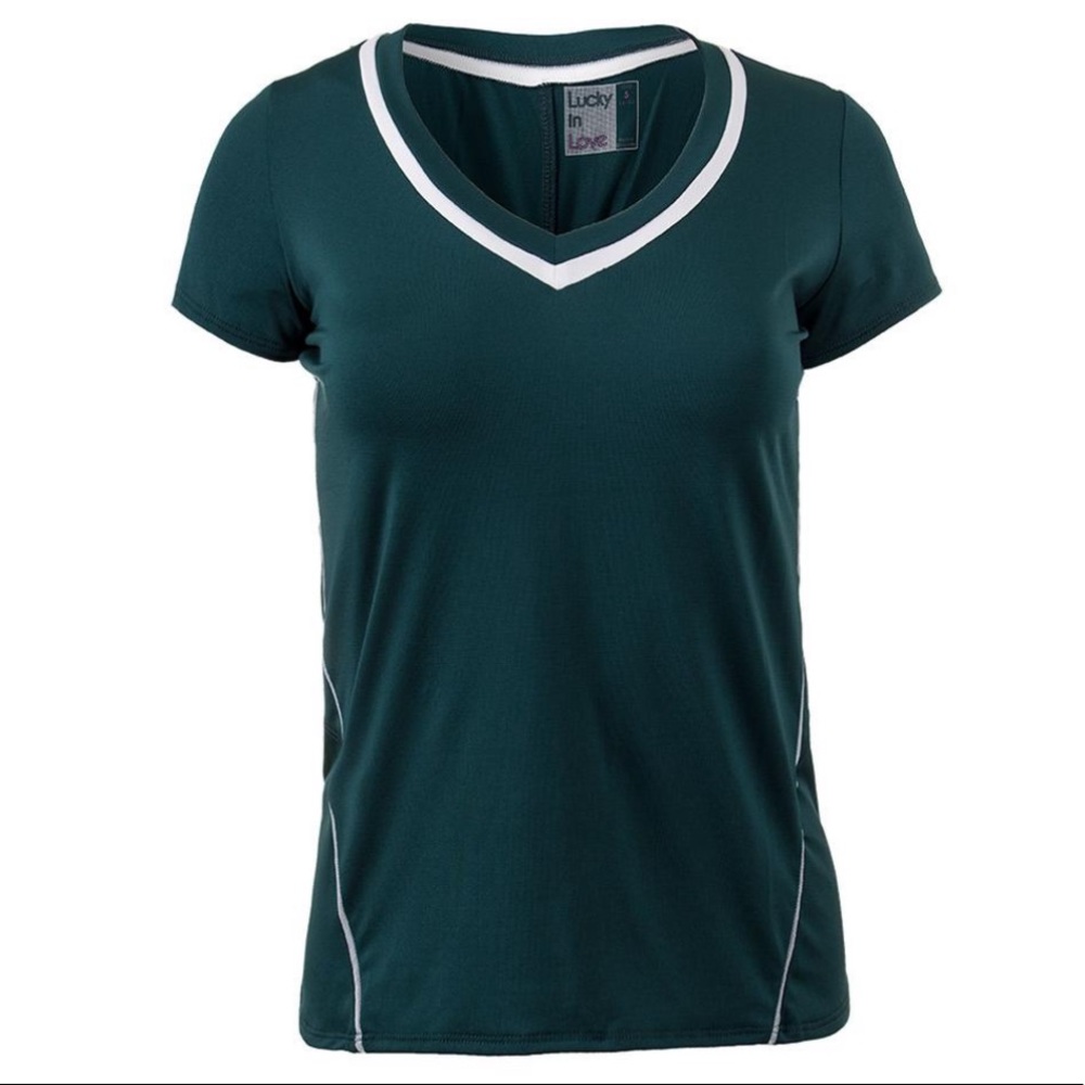 Green Athletic short Sleeve Golf Shirt Size M L